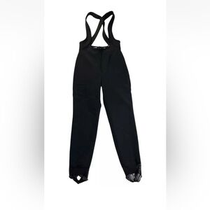 Vintage Nils Snow Ski Bib Pants Stirrup Overalls Schoeller Winter Black sz 8